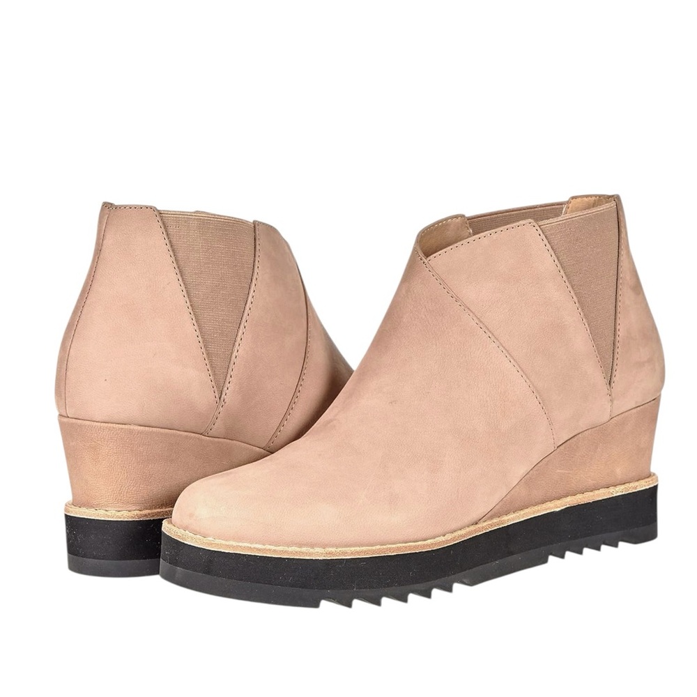 NWT Eileen Fisher Gray Wedge Ankle Booties size 6.5M